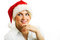 Free Girl In Santa Hat Dreaming About.... Stock Image - 6800481