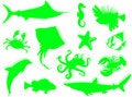 Free Sea-life Silhouette Royalty Free Stock Photo - 6813155