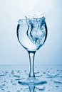 Free Pure Water Splashing Into Glass Stock Image - 6820401