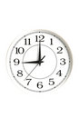 Free White Clock Showing Nine O Clock Isolated Royalty Free Stock Image - 6820546