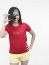 Free Woman Shooting A Picture Stock Images - 6821224
