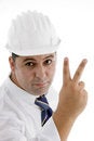 Free Architect Showing Winning Gesture Royalty Free Stock Photos - 6824828