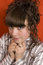 Free Timid Girl With Curly Hair Royalty Free Stock Photos - 6826748