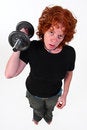 Free RedHead Woman Weight Lifting Royalty Free Stock Image - 6839196