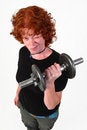 Free RedHead Woman Weight Lifting Royalty Free Stock Photo - 6839215