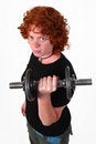 Free RedHead Woman Weight Lifting Royalty Free Stock Photos - 6839488