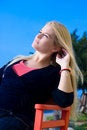 Free Beautiful Blondy Sitting Stock Photography - 6841802