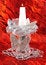 Free Christmas Decoration With Bird, Butterflies On Red Royalty Free Stock Image - 6853916