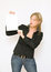 Free Young Women Holding Blank Paper Stock Photo - 6861770