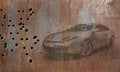 Free Gun Shots On Iron Board Royalty Free Stock Images - 6875179
