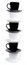 Free Tower From Six Coffee Cups And Saucers Royalty Free Stock Images - 6883939