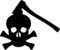 Free Ax In A Skull Royalty Free Stock Photos - 6887618
