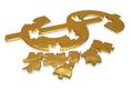 Free Golden Dollar Puzzle Stock Images - 6899794