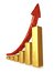 Free Golden Chart With Red Pointer Royalty Free Stock Photography - 6899737