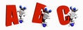 Free Robots With Letters Royalty Free Stock Image - 6930506