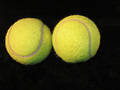 Free Tennis Balls  On Black Royalty Free Stock Photography - 72737