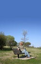 Free SITTING ON THE BENCH Royalty Free Stock Photography - 708917