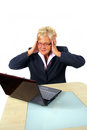Free Senior Businesswoman Sees Shocking News Stock Photography - 7005952