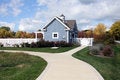 Free Blue Pool House With White Trim Stock Photos - 7017293