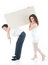 Free Funny Couple With Blank For Your Text Stock Photo - 7016190