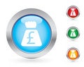 Free Glossy Money Button Set Stock Images - 7023924