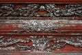 Free Wooden Dragon Carvings At A Temple Stock Image - 7026001