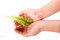 Free Holding Leaf Isolated Royalty Free Stock Photography - 7025577