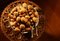 Free Nuts On Carved Wood Table Royalty Free Stock Image - 7029686