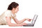Free Caucasian Female Businesswoman Working On Notebook Stock Image - 7030021