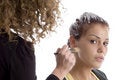 Free Beautician Doing Make Up Of Woman Stock Images - 7042884