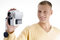 Free Portrait Of Blonde Man With Handy Cam Royalty Free Stock Photo - 7045755