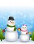 Free Father Daughter Snowmen Stock Photography - 7049822