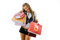 Free Happy Young Woman Holding Bags And Smile Royalty Free Stock Photo - 7051955