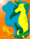 Free Seahorse And Fish Royalty Free Stock Photo - 710075