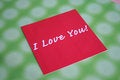 Free Red Card Love Message Stock Photo - 736010