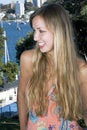 Free Blonde Portrait On Harbor Stock Images - 745724