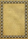 Free Old Yellowed Paper With Border Stock Image - 7464721