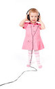 Free Baby With Headphones Stock Image - 7613731