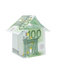 Free A House Made From Euro Bills Royalty Free Stock Photography - 7628577