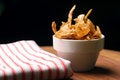 Free Home-made French Fries And Napkin Royalty Free Stock Image - 772956