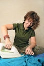 Free Girl Removing Vax Stains Stock Photos - 7725453