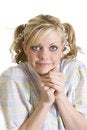Free Humorous Girl In Pigtails And Pajamas Stock Photos - 7735783