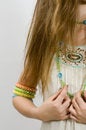 Free Fashion Girl Showing Bracelets Stock Photos - 7749343