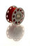 Free Metallic Spool Of Red Thread Royalty Free Stock Images - 7742749