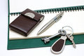 Free Diary, Handle And Keys Stock Photo - 7779940