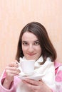 Free Sick Girl Drinks Tea Stock Photo - 7780790