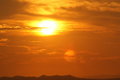 Free Orange Yellow Sunset With Moon Royalty Free Stock Photo - 7784075