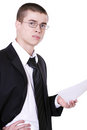 Free Businessman Reads Document Royalty Free Stock Images - 7795959
