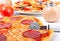 Free Sliced Salami Pizza Stock Image - 7790941