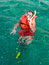 Free Man In The Life Vest And Diving Mask Stock Images - 7798574